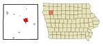 Cherokee County Iowa Incorporated and Unincorporated areas Cherokee Highlighted